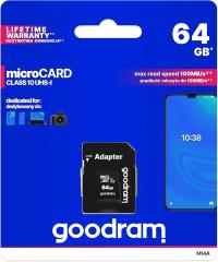 Goodram M1AA-0640R12 Class 10 UHS-I U1 64 GB Micro SD Kart 100MB 100MB 64GB